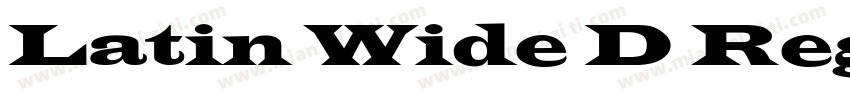 Latin Wide D Regular字体转换